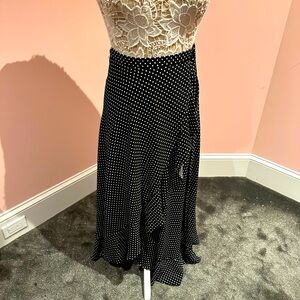 Adrienne Vitadini wrap polkadot skirt